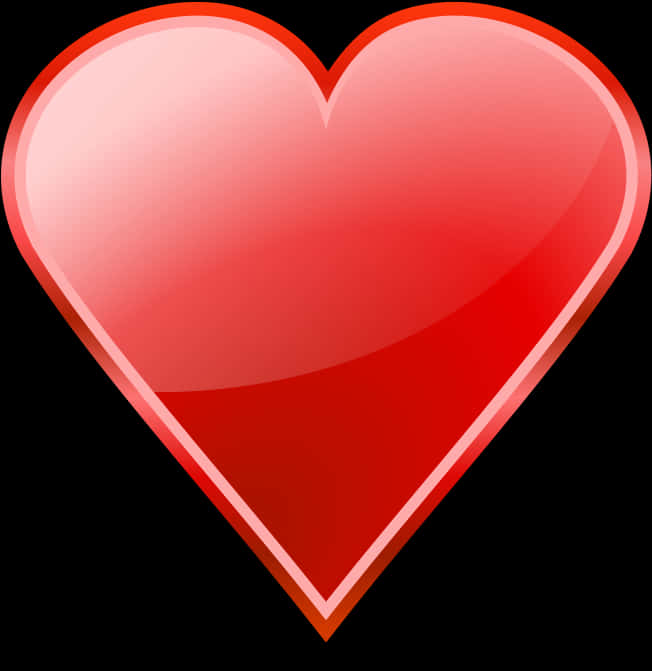 Glossy Red Heart Emoji PNG Image