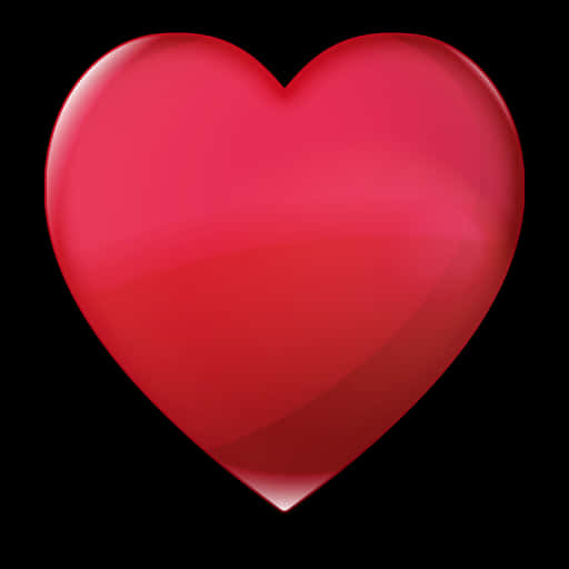 Glossy Red Heart Graphic PNG Image