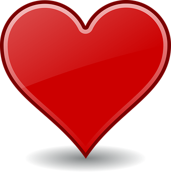 Glossy Red Heart Icon PNG Image