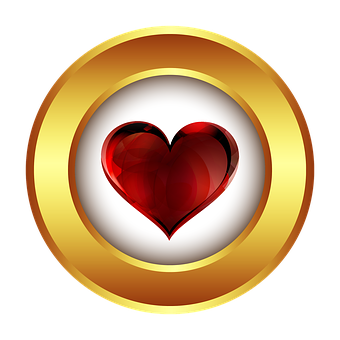 Glossy Red Heart Icon PNG Image