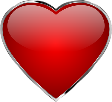 Glossy Red Heart Icon PNG Image