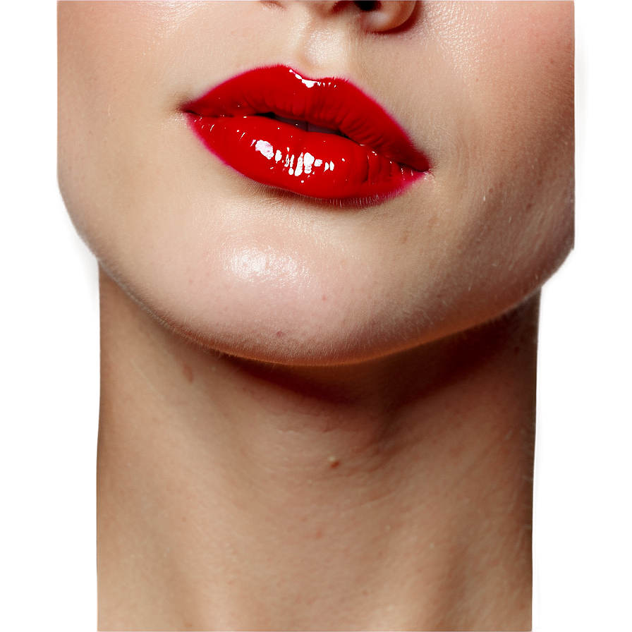 Glossy Red Lips Png Pbf PNG Image