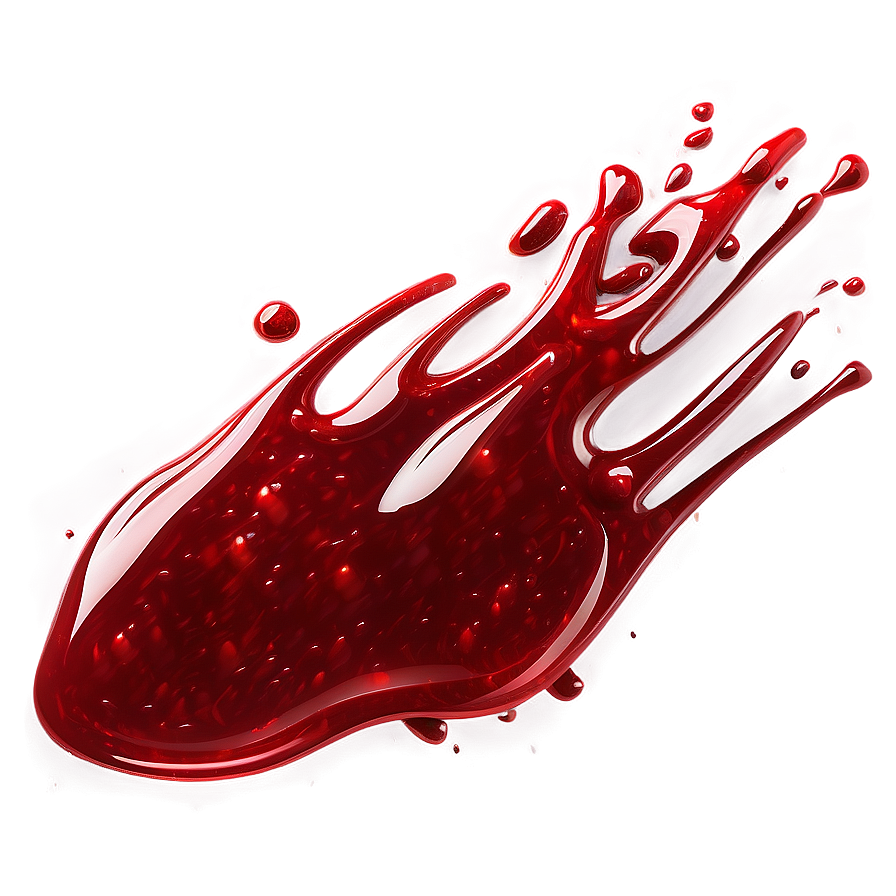 Glossy Red Splatter Png 06132024 PNG Image