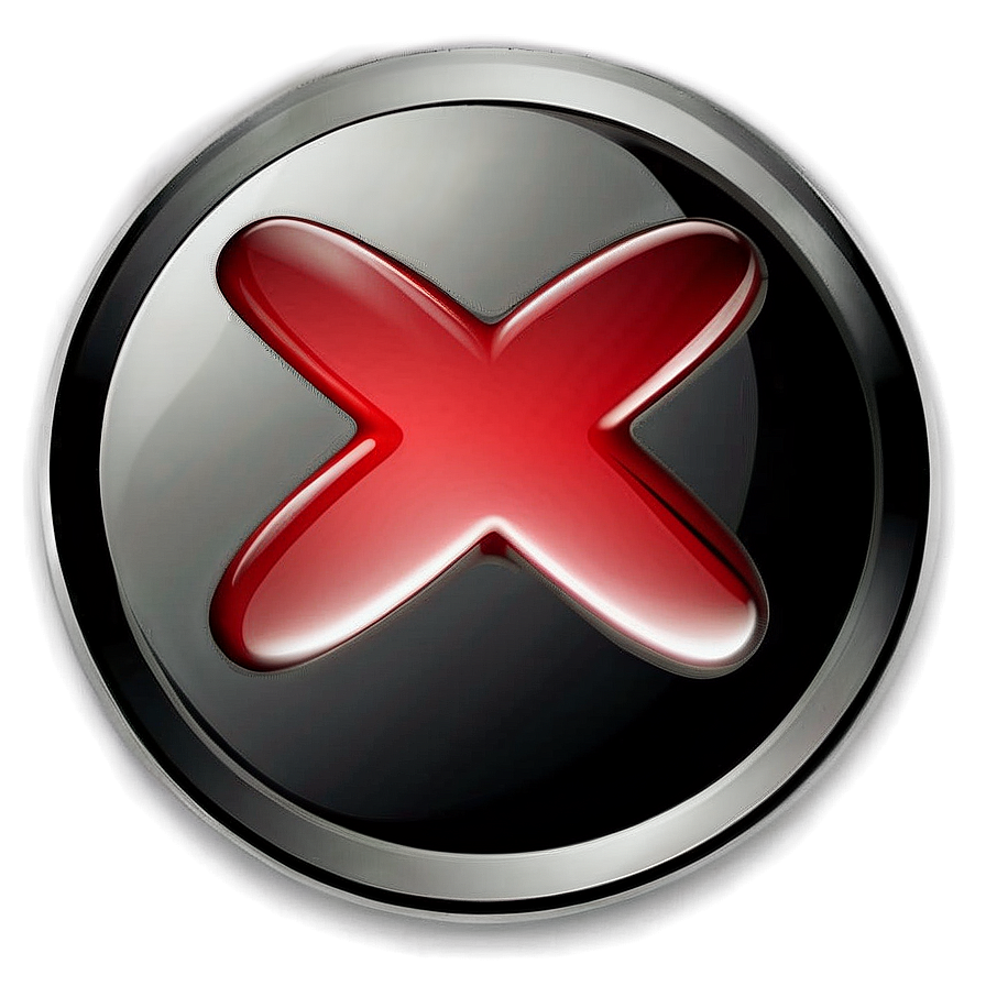 Glossy Red X Icon Png Qjm PNG Image