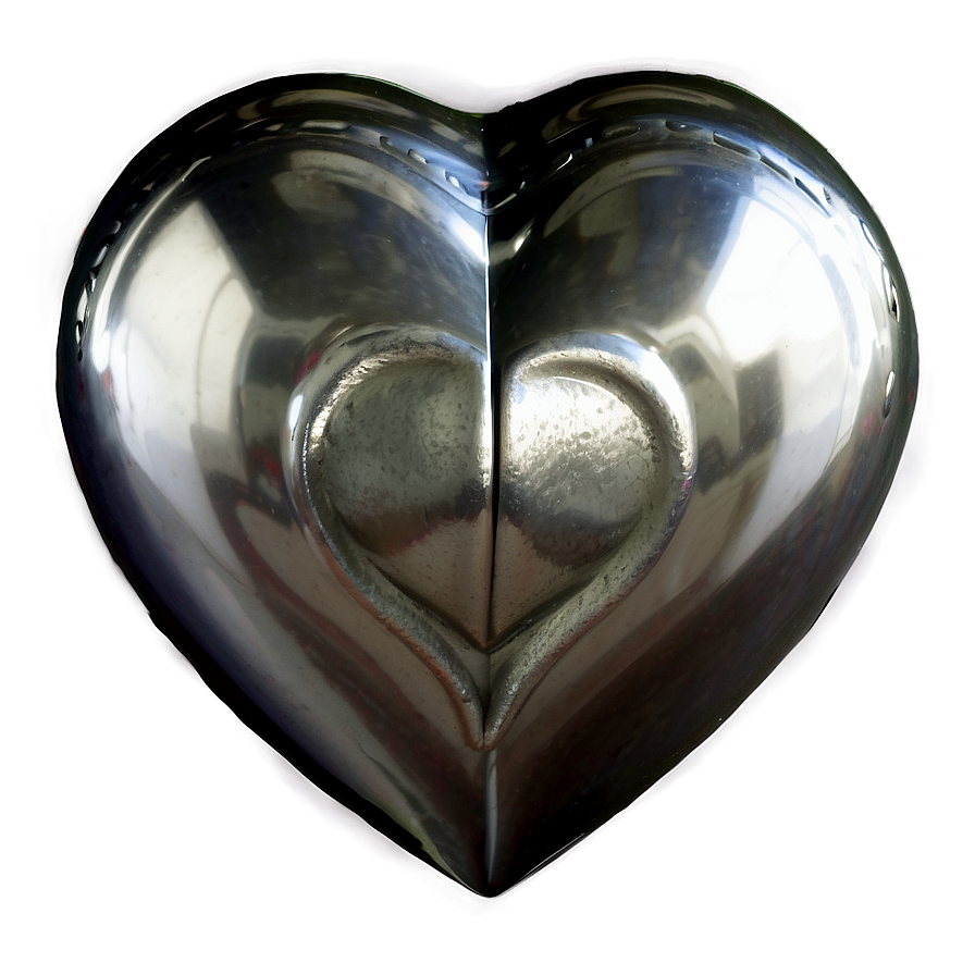 Glossy Silver Heart Png 06282024 PNG Image