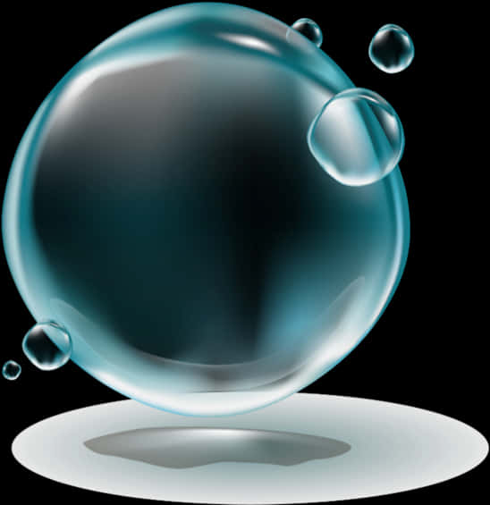 Glossy Soap Bubbles Graphic PNG Image