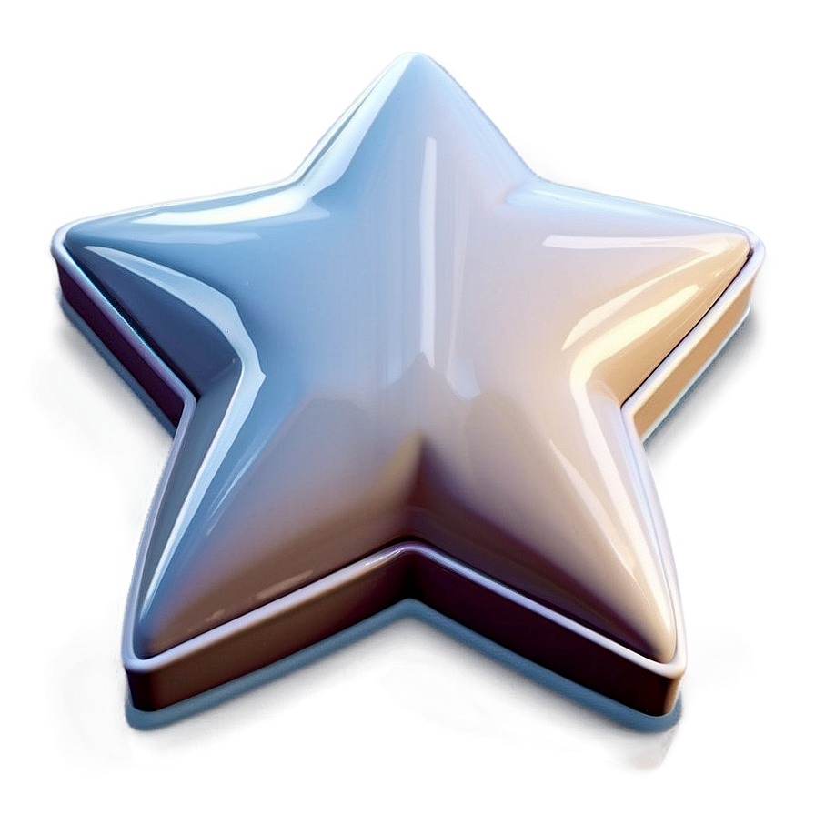 Glossy White Star Graphic Png 92 PNG Image