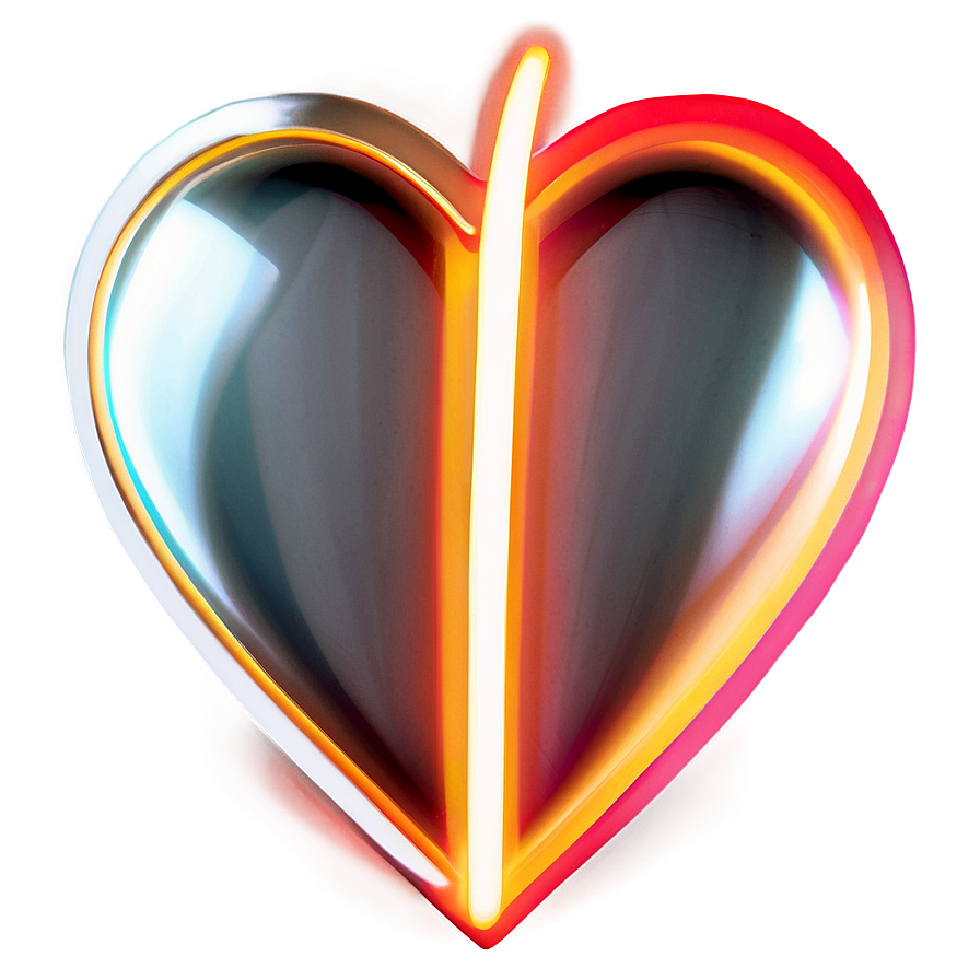 Glow Heart Vector Png 06132024 PNG Image