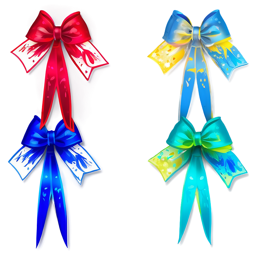 Glow In The Dark Cheer Bow Png 06212024 PNG Image