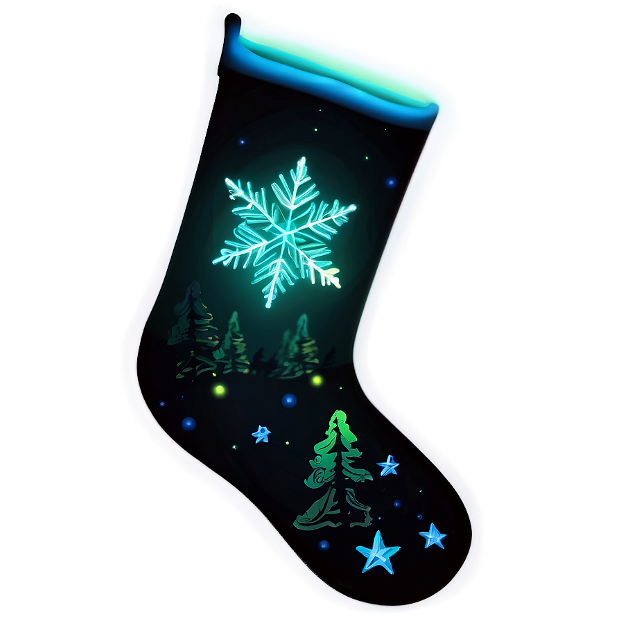 Glow In The Dark Christmas Stocking Png Fxa9 PNG Image