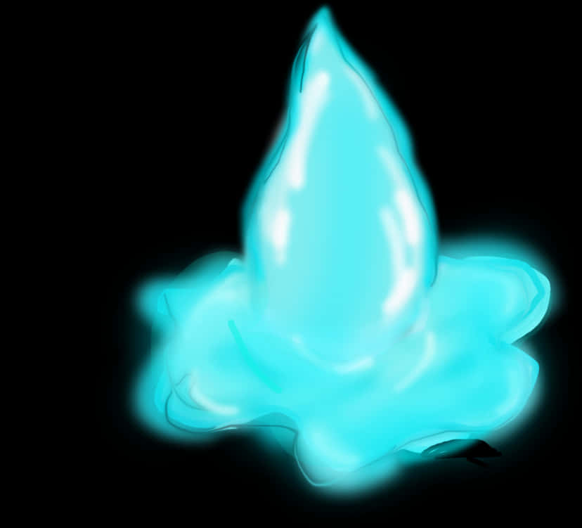 Glowing Blue Flame PNG Image