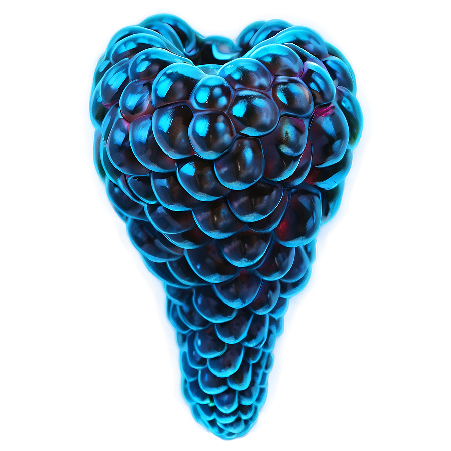 Glowing Blue Raspberry Png 8 PNG Image