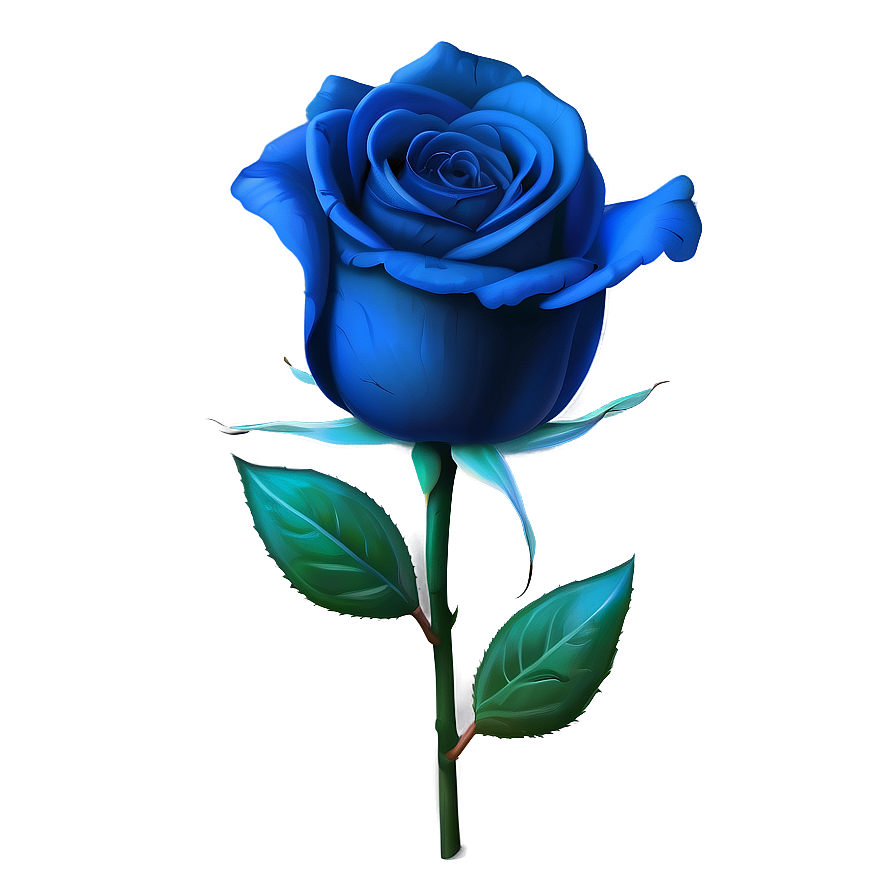 Glowing Blue Rose Png 4 PNG Image