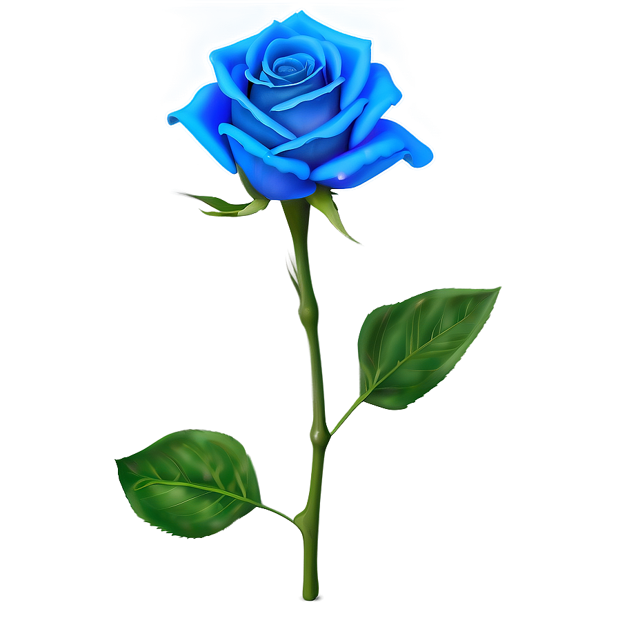 Glowing Blue Rose Png 57 PNG Image