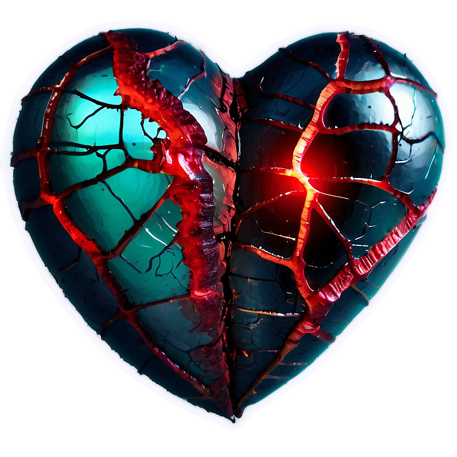 Glowing Broken Heart Png 05212024 PNG Image