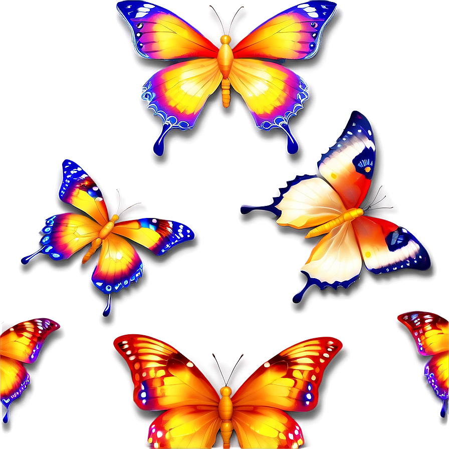 Glowing Butterflies Png 41 PNG Image