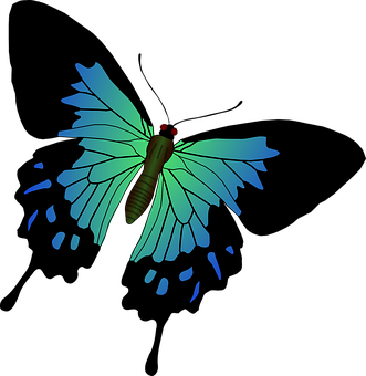 Glowing Butterfly Artwork PNG Image