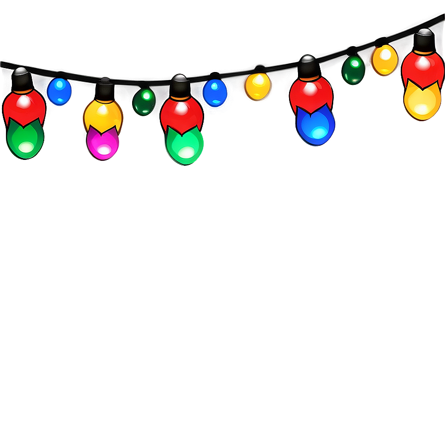 Glowing Cartoon Christmas Lights Png 06282024 PNG Image