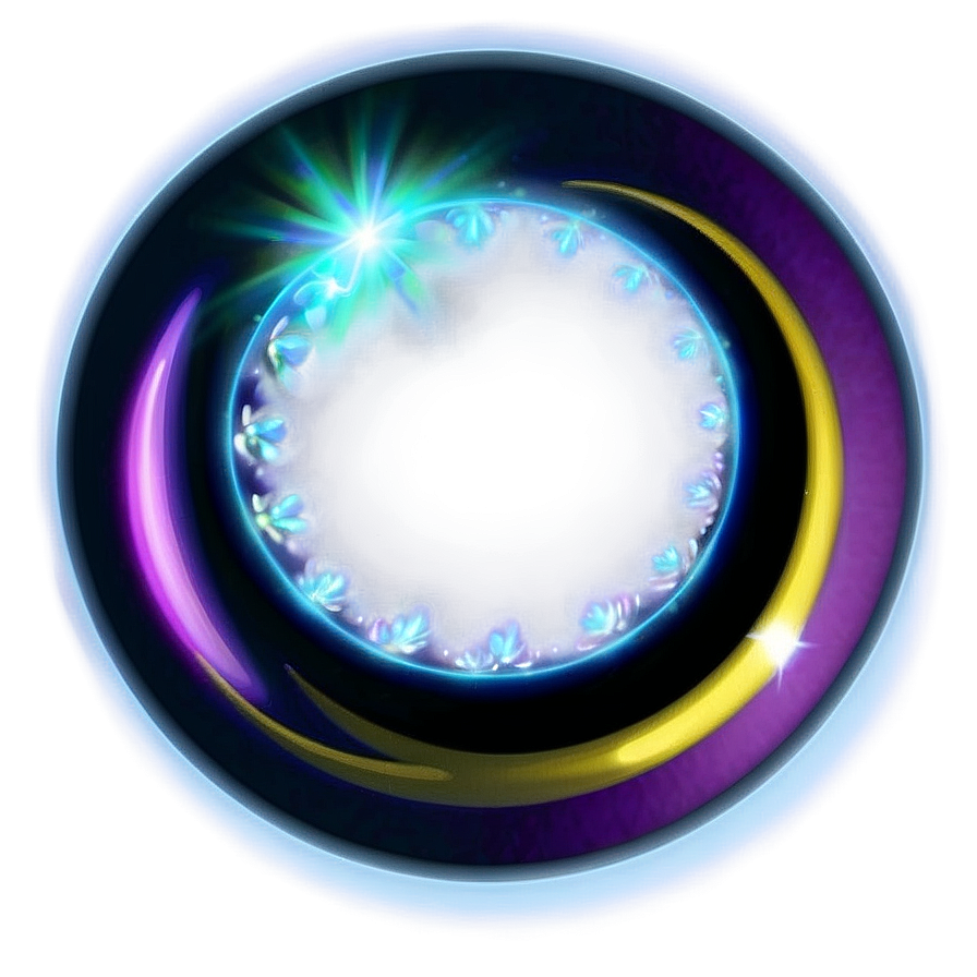 Glowing Circle D PNG Image