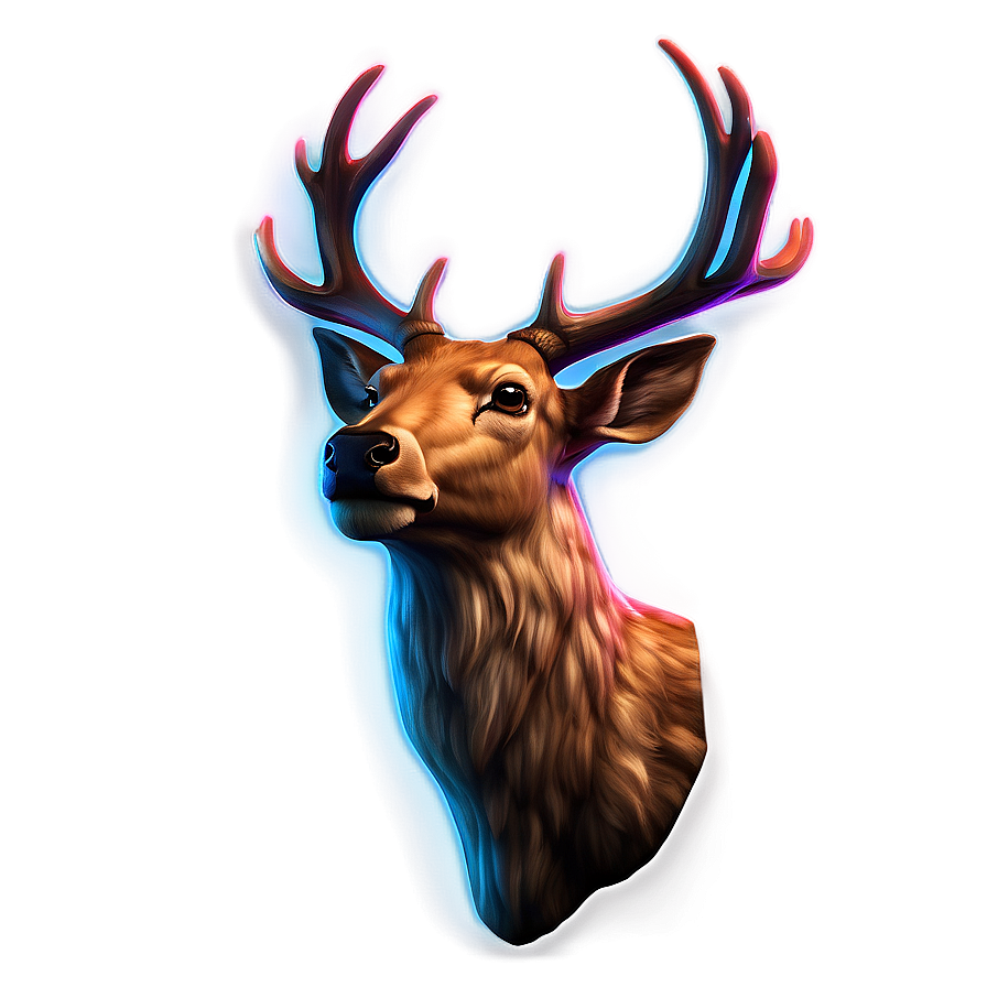 Glowing Deer Head Symbol Png Rgu65 PNG Image