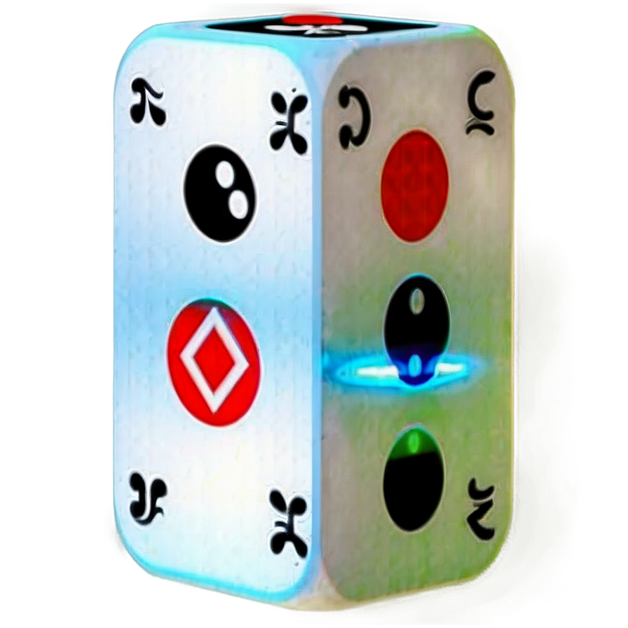 Glowing Dice Gambling Concept PNG Image