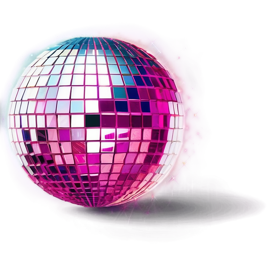 Glowing Disco Ball Purple Hues PNG Image