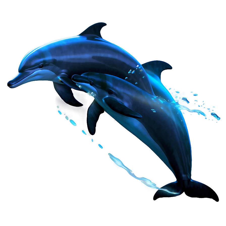 Glowing Dolphins Png 06112024 PNG Image