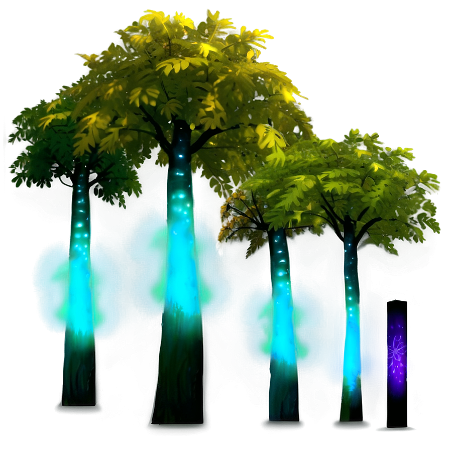 Glowing Firefly Trees Png Csj37 PNG Image