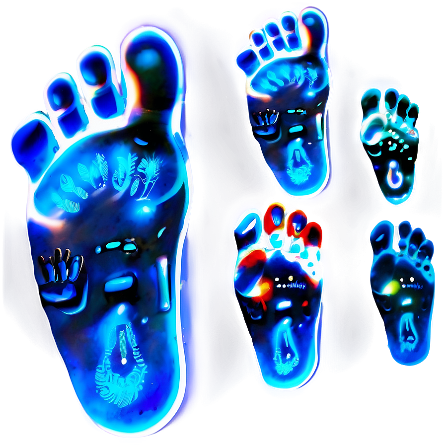 Glowing Footprints Png Dgc66 PNG Image