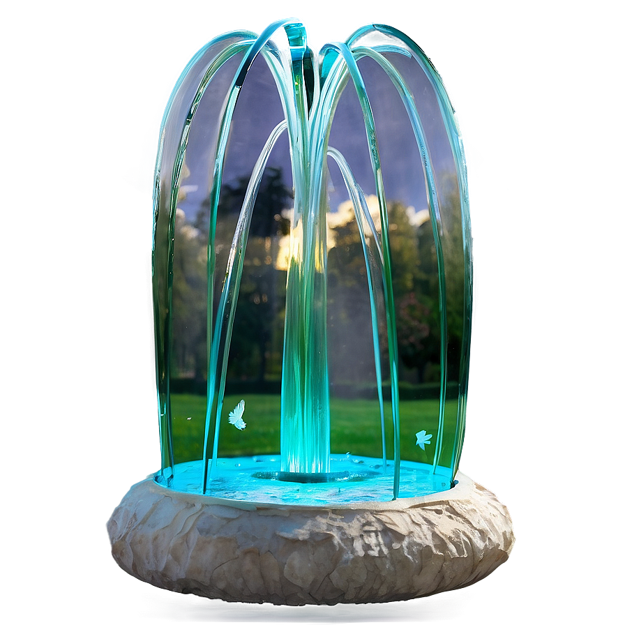 Glowing Glass Fountain Png 23 PNG Image