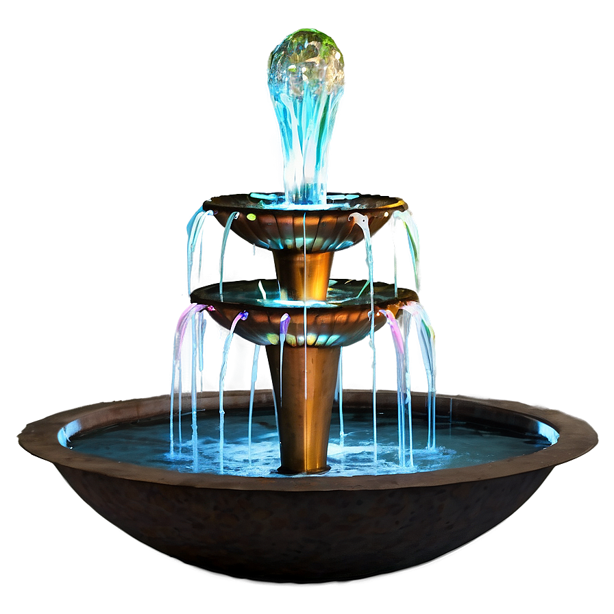 Glowing Glass Fountain Png Yhn14 PNG Image