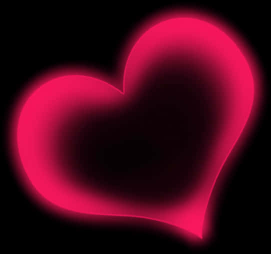 Glowing Heart Abstract PNG Image