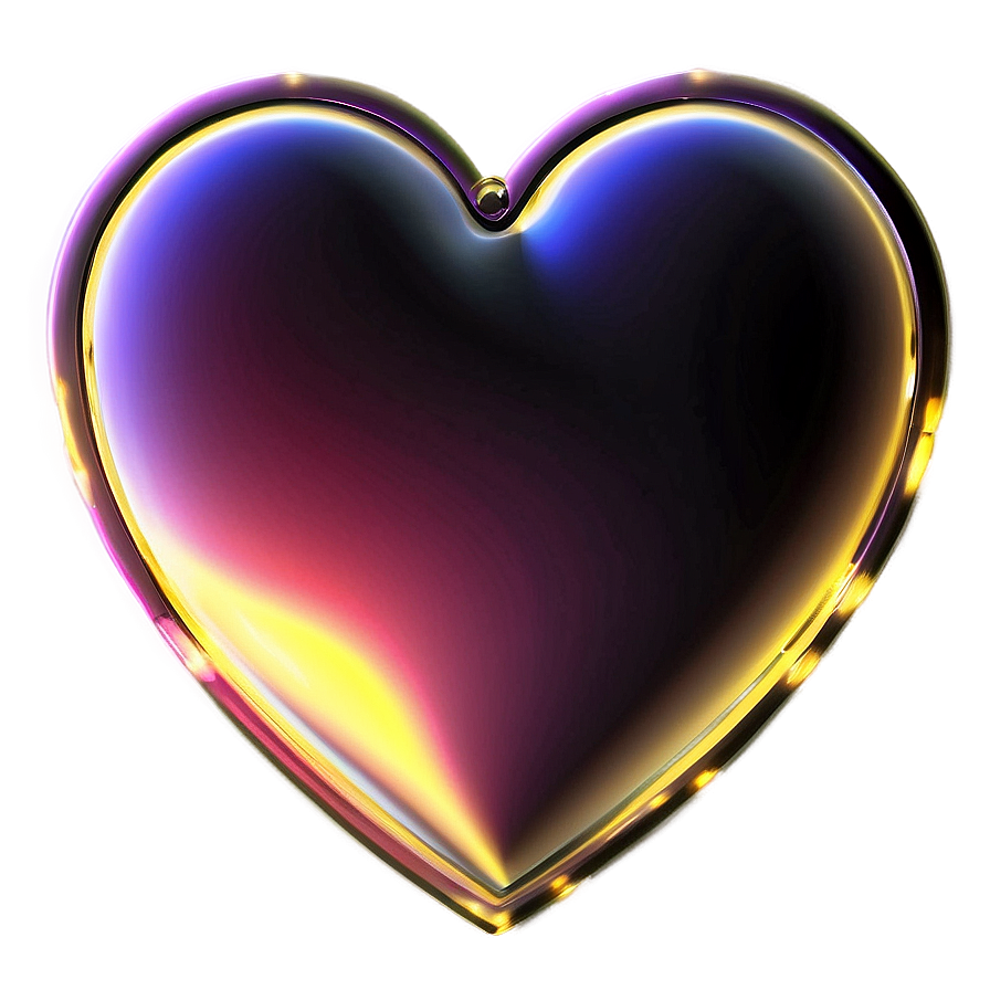 Glowing Heart Illustration Png D PNG Image