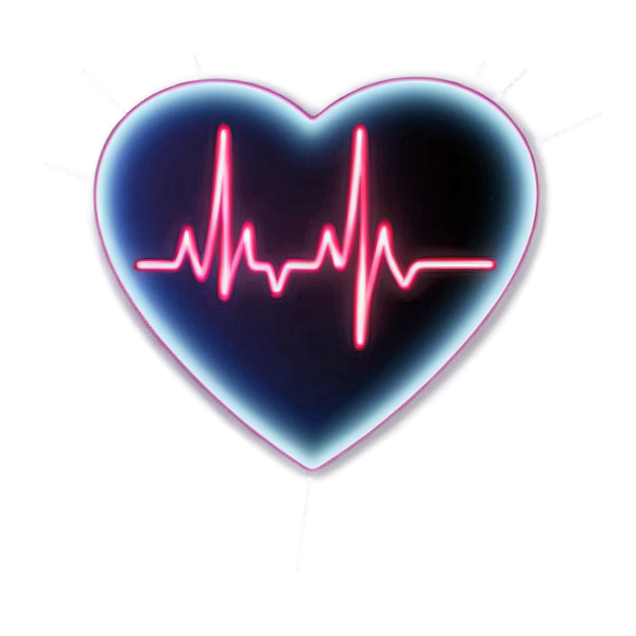 Glowing Heartbeat Line Png Ywu PNG Image