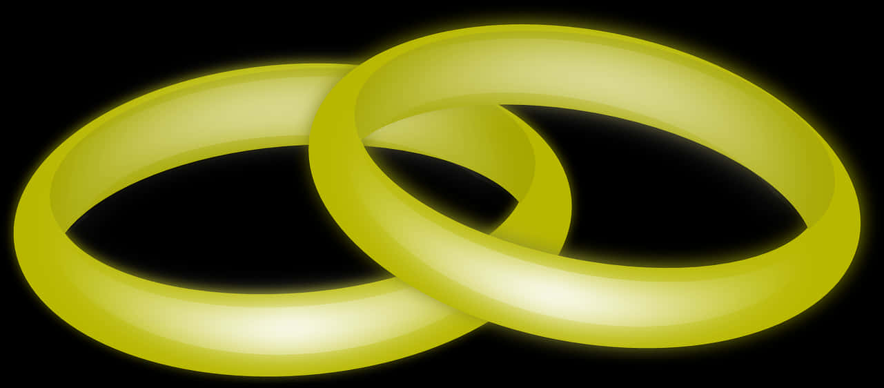 Glowing Interlocked Rings Graphic PNG Image