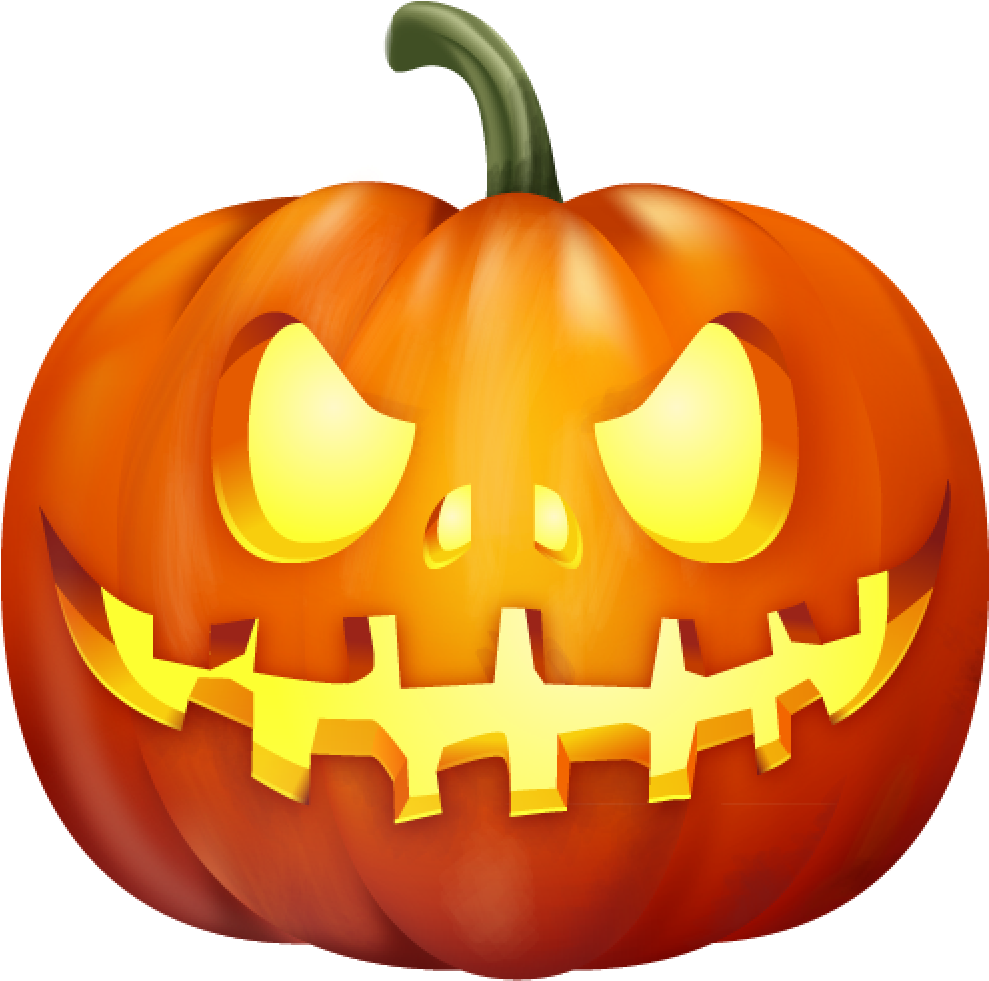 Glowing Jack O Lantern Emoji PNG Image