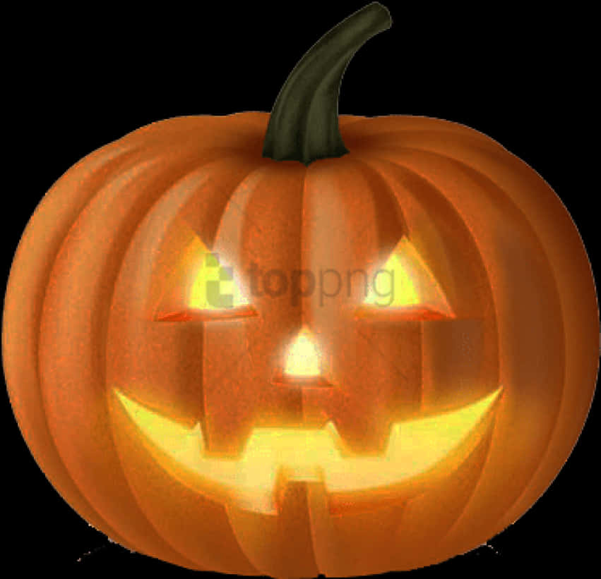 Glowing Jack O Lantern PNG Image