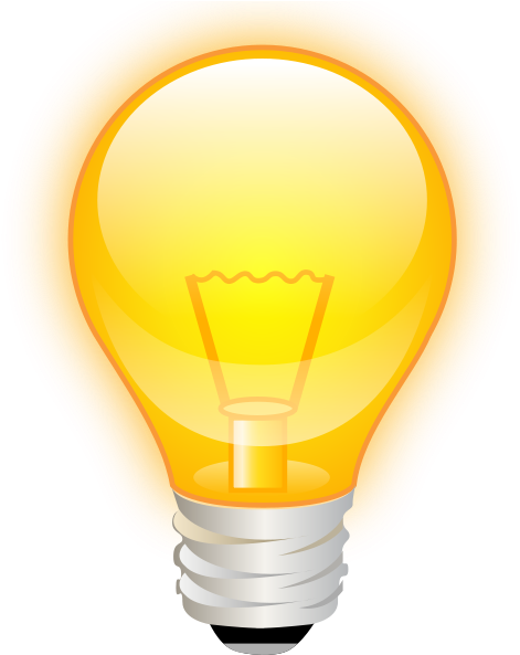 Glowing Light Bulb Idea Concept PNG Image