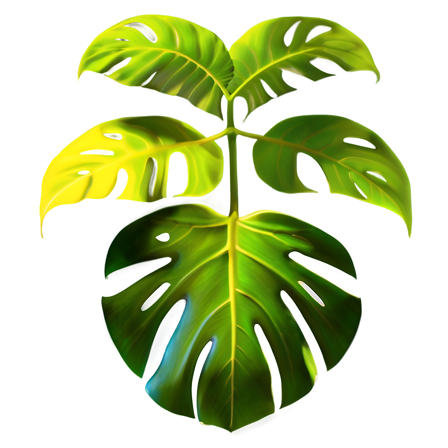 Glowing Monstera Leaf Png 33 PNG Image