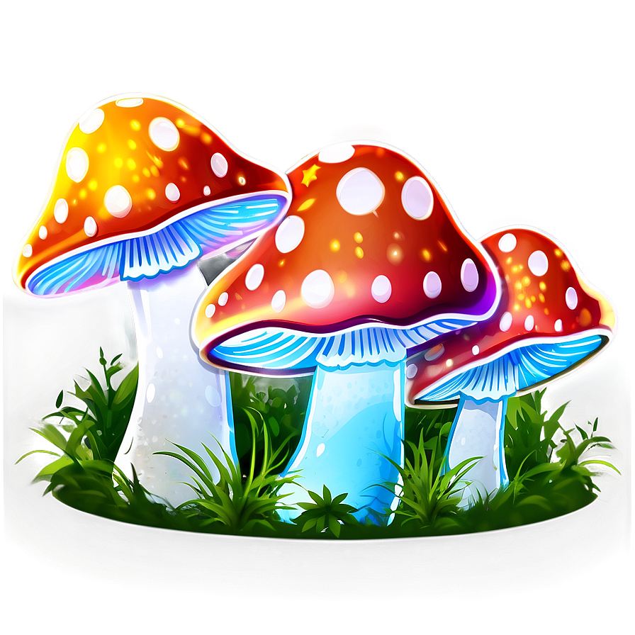 Glowing Mushrooms Png 05242024 PNG Image