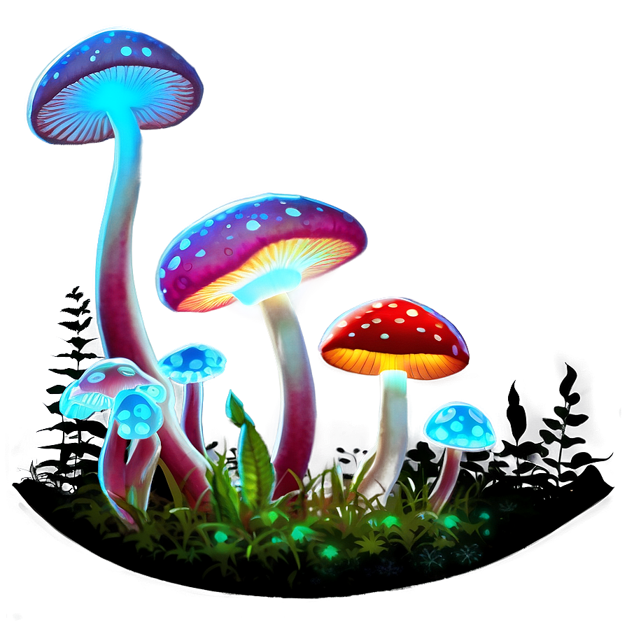 Glowing Mushrooms Png Jdn74 PNG Image