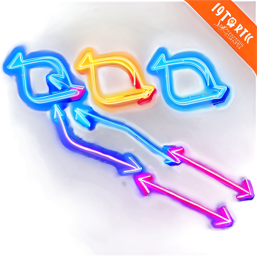 Glowing Neon Arrows Png Gcj10 PNG Image