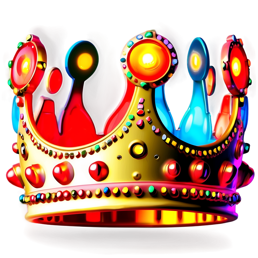 Glowing Neon Crown Illustration Png 06272024 PNG Image