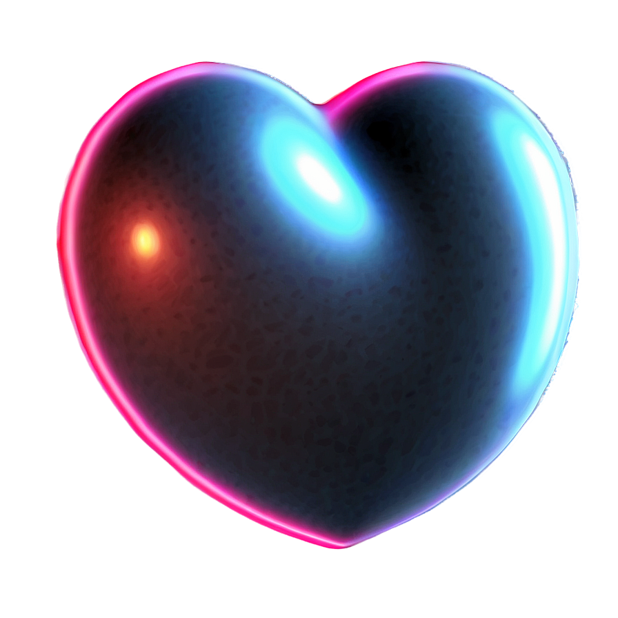 Glowing Neon Heart Png 06122024 PNG Image