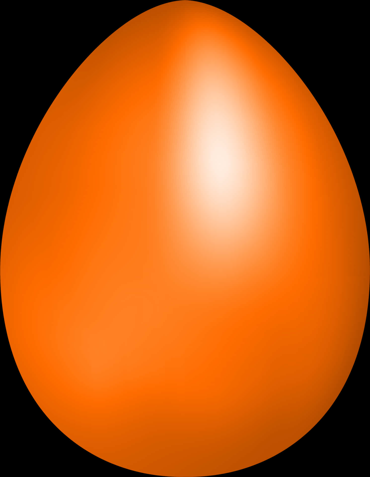 Glowing Orange Egg Illustration PNG Image