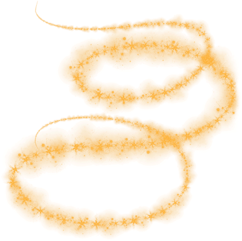 Glowing Orange Scribble Effect PNG Image