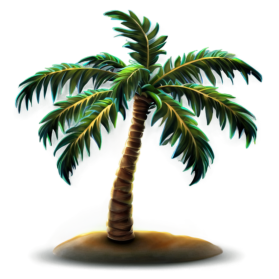 Glowing Palm Tree Png Xxu PNG Image