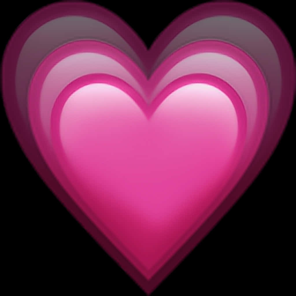 Glowing Pink Heart Graphic PNG Image