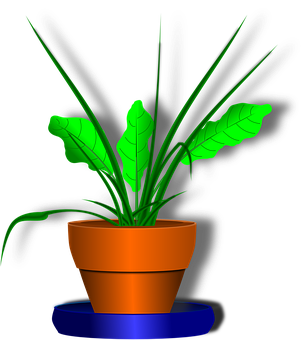 Glowing Plantin Pot PNG Image