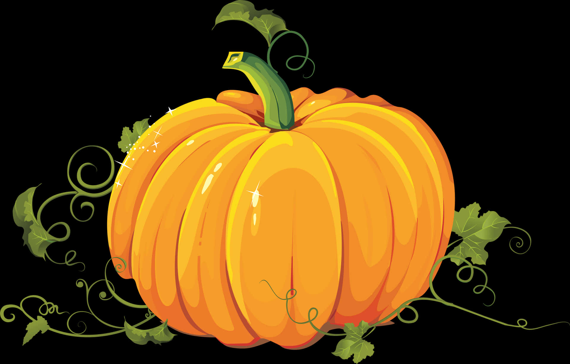 Glowing Pumpkin Illustration PNG Image